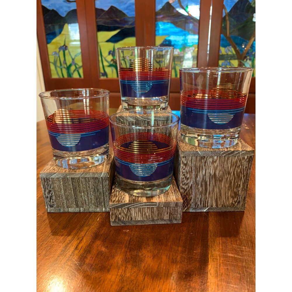 Vintage Anchor Hocking 1988 Whiskey Glasses.